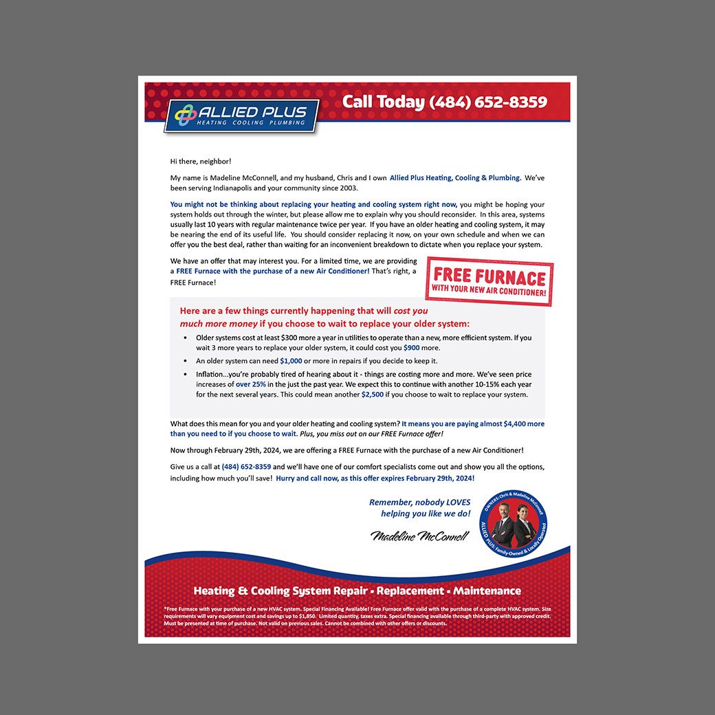 HVAC Direct Mail Letter