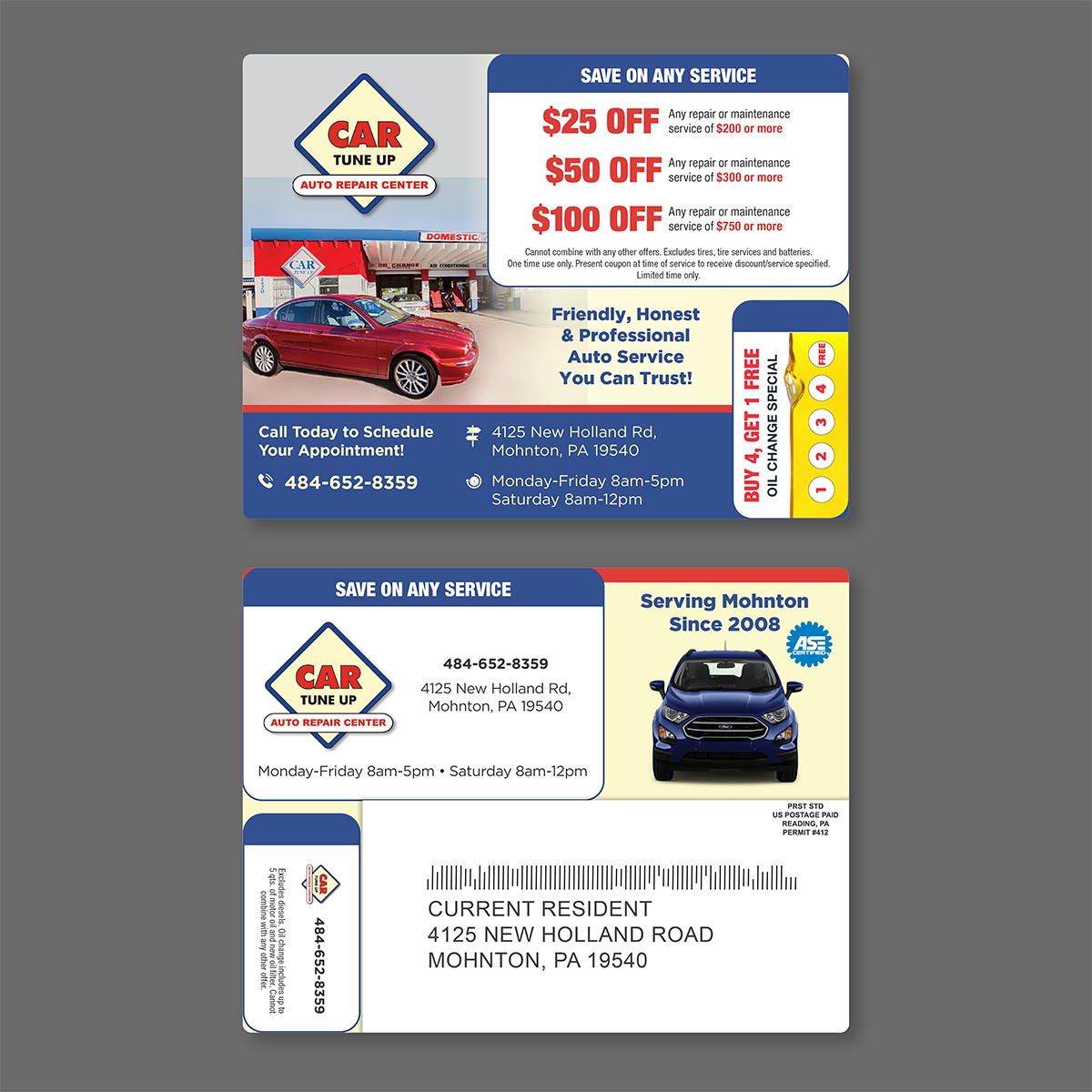 Small Plastic Postcard for Auto Industry