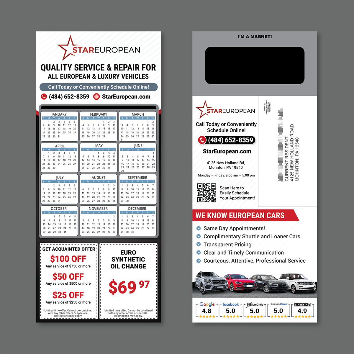 Specialty Auto Postcard Magnet