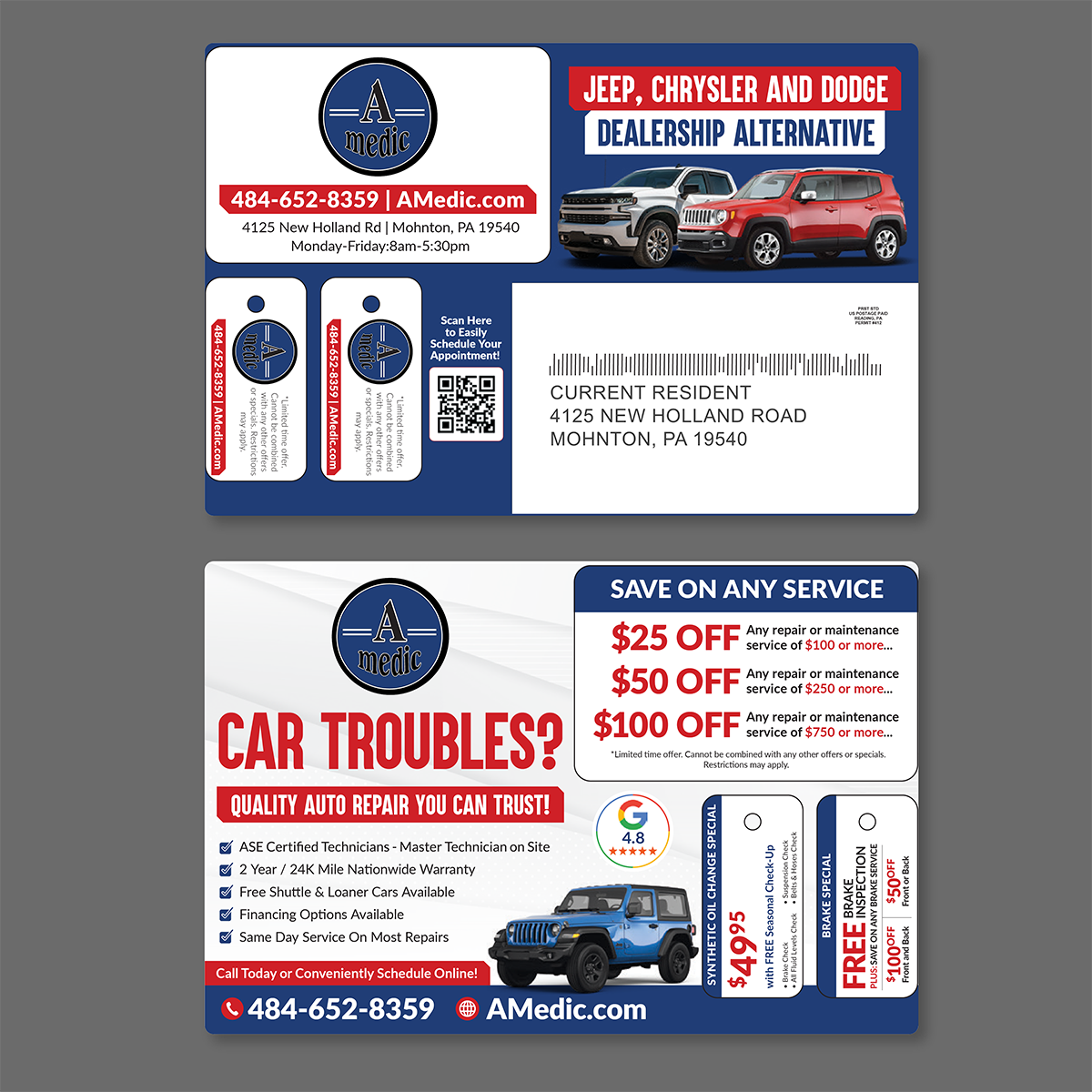 Medium Plastic Postcard for Auto Industry