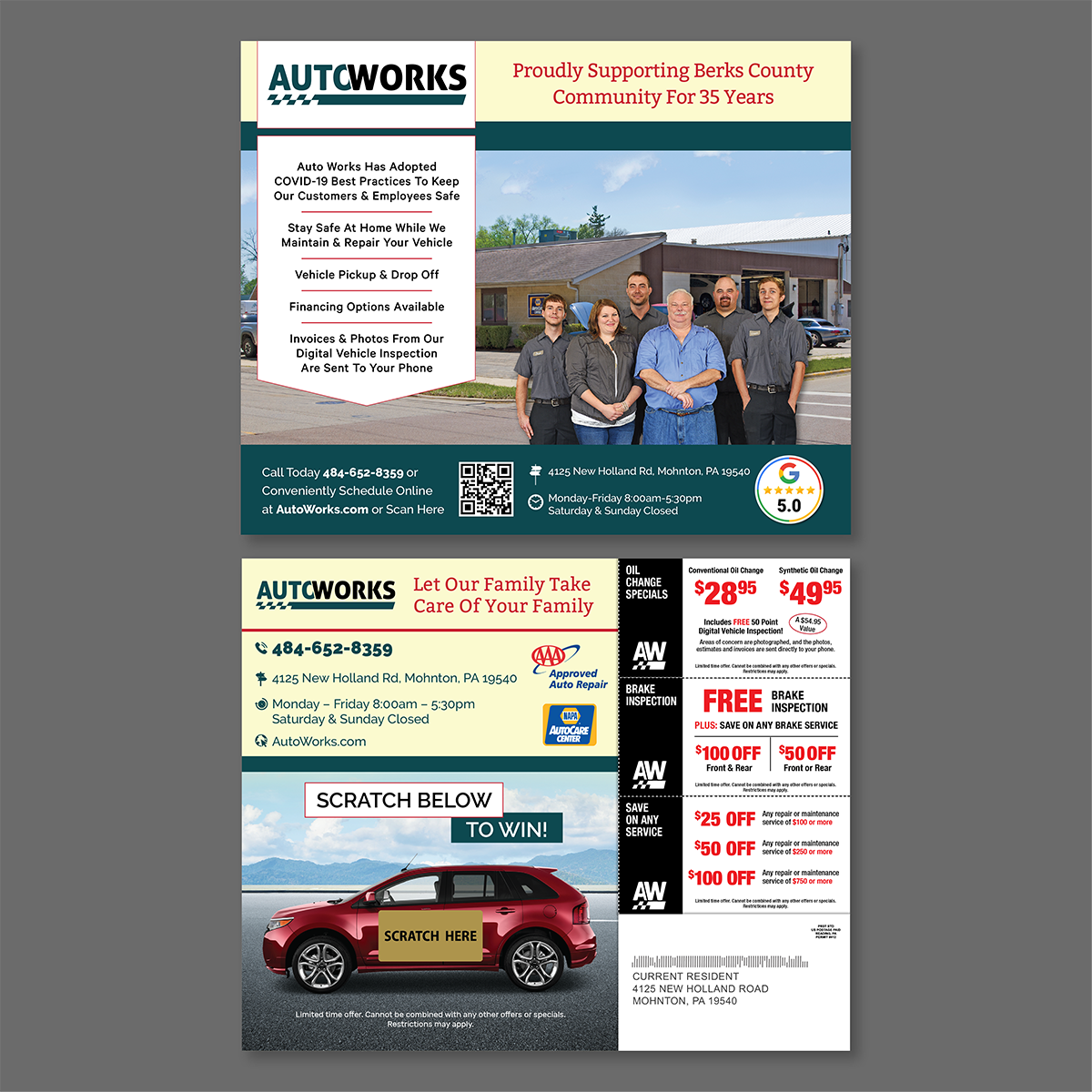 Automotive Jumbo Scratch-off Mailer