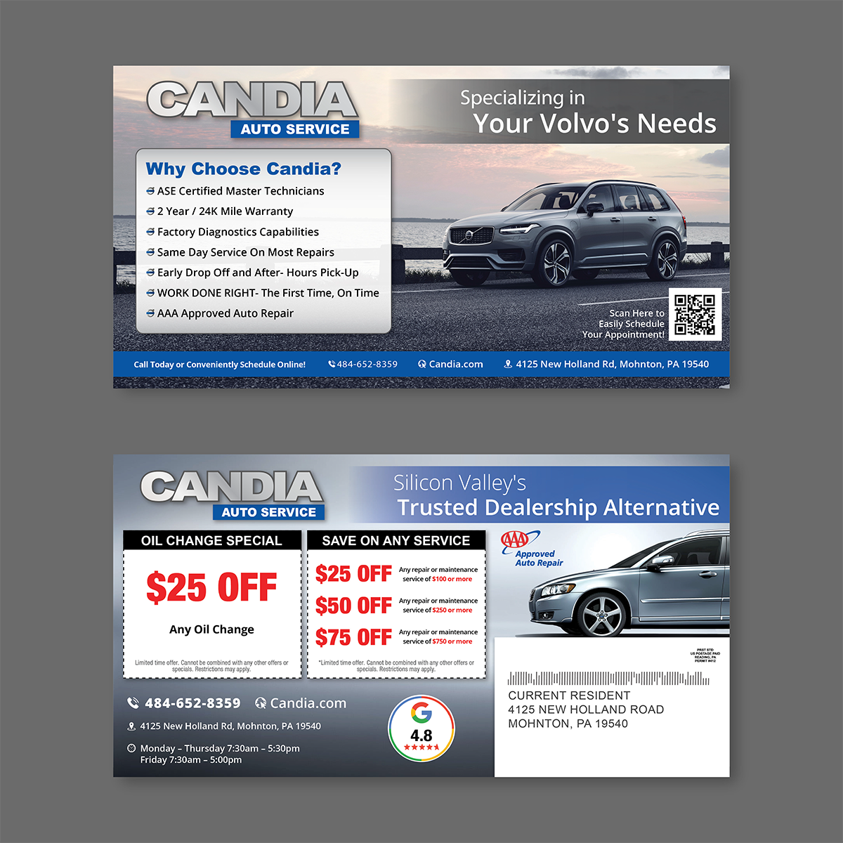 Specialty Automotive Postcard Mailer