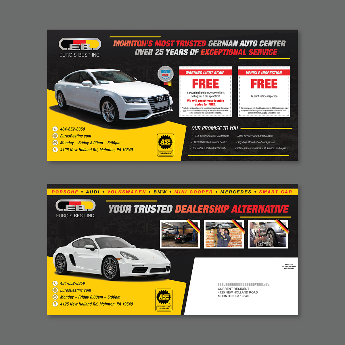 Specialty Automotive Postcard Mailer