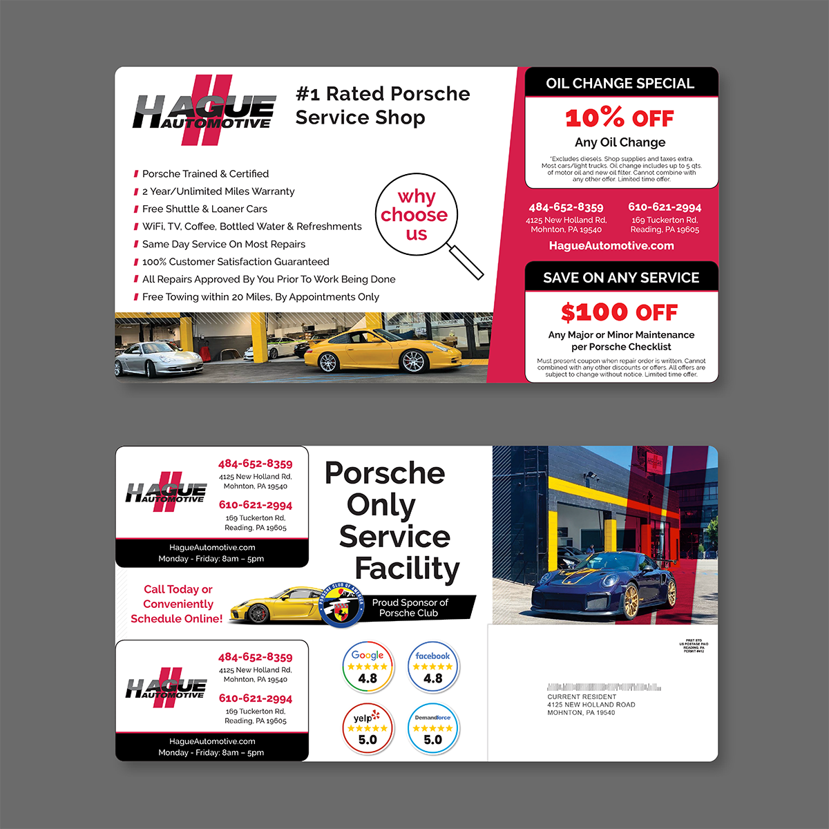 Large Plastic Postcard - Specialty Auto Shop