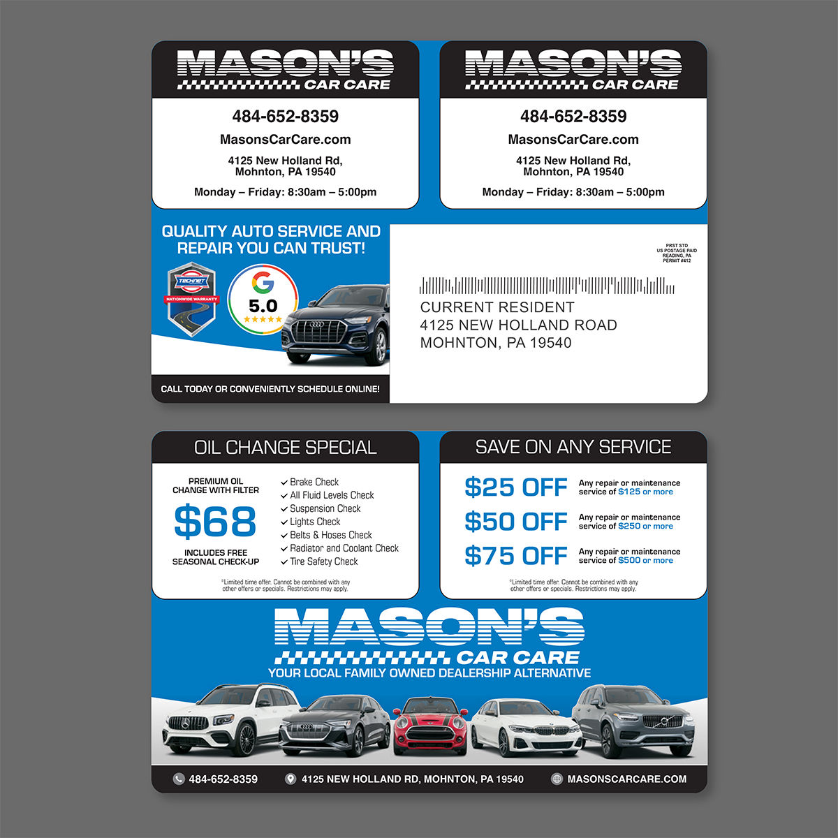 Medium Plastic Postcard - Specialty Auto Shop