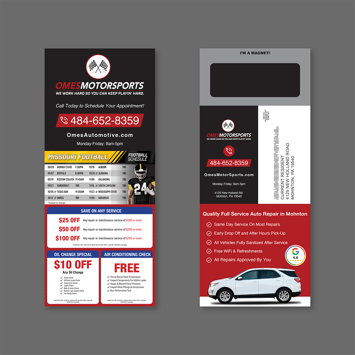 Automotive Postcard Magnet Mailer