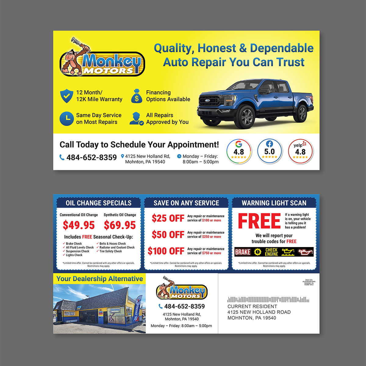 Automotive Postcard Mailer