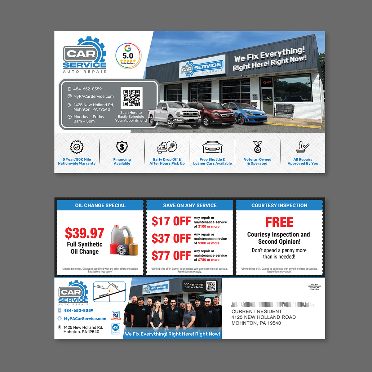 Direct Mail Automotive Postcard Mailer