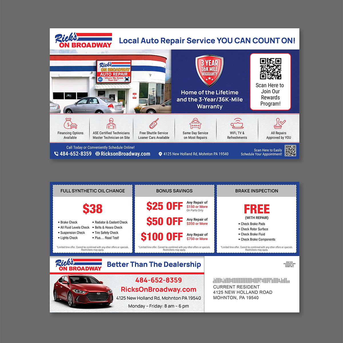 Direct Mail Automotive Postcard