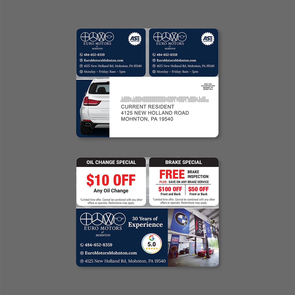 Small Specialty Automotive Plastic Postcard